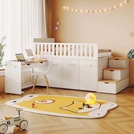 bed 上床下桌組合 多功能組合床 衣櫃床 兒童床 children's bed 實木床架 床 儲物床 高架床 雙層床 半高床 實木床 可推拉衣櫃床 W-B1002R