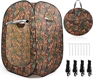 Wowangce 6.6ft Pop up Tent Hunting Duck Blind Shower Tent Portable Toilet Privacy Stall Pod with Car