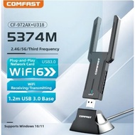 Comfast AX5400 USB Adapter 2.4G/5G/6GHz USB3.0 WiFi 6 Antena PC Network Card For Laptop Win10/11
