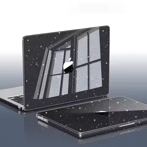 Glitter Clear Case For Macbook Air 13.6 M5 M4 M3 M2 Air 15.3 M5 A3448 Case Air 15 13.6 A3449 A3240 A