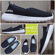 Sepatu Original Adidas Black White NEO CLOUDFOAM LITE SLIP ON