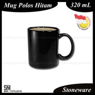 HITAM Black Mug/Coffee Mug/Ceramic Mug/Souvenir Mug/Plain Mug/Gift Mug/Black Coffee Mug