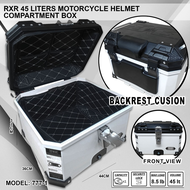 YAMAHA MIO GRAVIS  WHITE Compartment Box Helmet Box TOP BOX With Back Cushion For Motorcycle 45 Lite