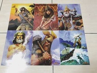 絕版老物收 PC遊戲收藏 世紀帝國系列神話世紀 age of mythology 海報 紙卡 收藏卡