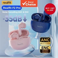 Realfit F2 Pro Earphones TWS Earbuds Wireless Bluetooth Headphones ANC HiFi Stereo ENC 4-Mic for Gam