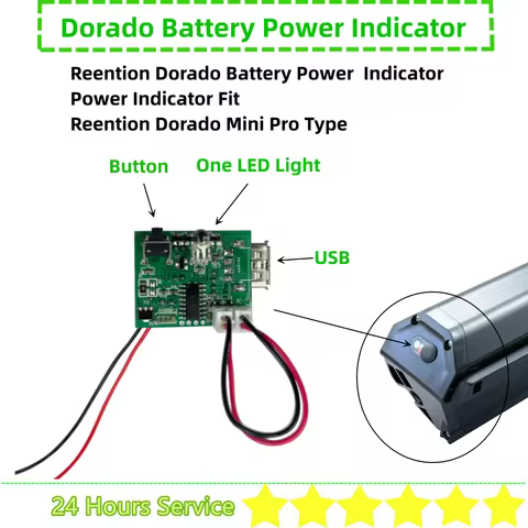 Reention Dorado Pro Mini Ebike Battery Power Indicator Power Display One LED 36v 48V Battery Indicat