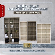 Recafi Furniture 4/8/12/15 Box Book Shelf Rack | Utility Shelf | Office Cabinet | Rak Buku | Storage