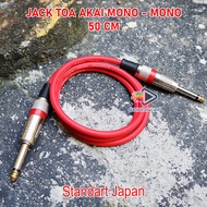 Kabel Gitar Mixer Equalizer Crossover Efek Vokal Jack Toa Akai Mono To Toa Mono 6.5 mm Standart Japan
