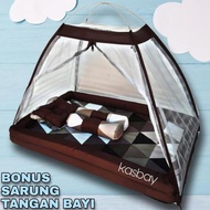 Kasur Bayi Kelambu 1 Set Terbaru 2023 Lengkap Bonus Sarung Tangan Kaki Bayi Bantal Guling Bayi Baru 