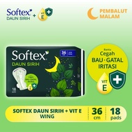 SOFTEX BETEL LEAF + VIT E SLIM WING 36CM 18PADS