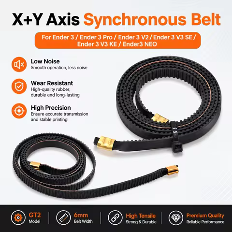 GT2-6mm Rubber Timing Belt for Ender 3 Ender3 V2 X Axis Y Opening Pulley Belt for Ender3 V2 Neo Ende