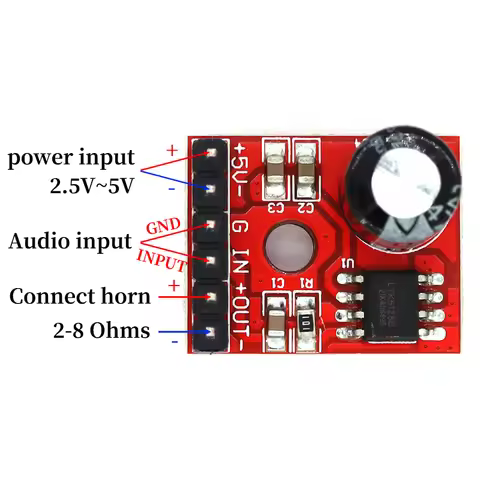 LTK5128 5W Mono Audio Amplifier Board Class D Digital Power Amplifier Low Distortion VS8871 DC 2.5~5