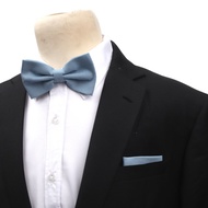 Houseofcuff Bowtie Pocket Square Handkerchief Sky Blue A29