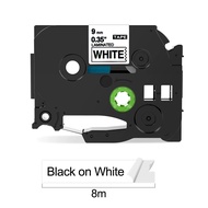 9mm TZe 221 TZ Label Tape Replacement for Brother TZe221 TZ221 0.35" Laminated White Label Maker Tap