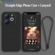 Jingsanc Ốp cho Infinix Smart 8/Infinix Hot 40i/Infinix POP 8 carema bảo vệ cạnh Vuông thẳng Silicon