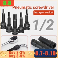 【5PCS】 HF 1/2" Impact Deep Socket 6point 5-12MM Black Socket Long Socket Impact Socket Bit H5 /6 /8 