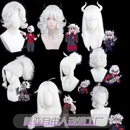 [Lelaki bebas] Helltaker neraka kakak raja cos rambut palsu Azazel Lucifer Pandemonica