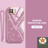 YYsimpleCute Casing Casing Oppo A93 2020 F17 Pro Reno4 F Full Screen Small Flower Shockproof