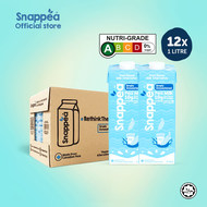 Snappea Simply Unsweetened  UHT Plant Based Pea Milk – 12 x 1 Litre HALAL ( Vegan , Dairy Free , Non Dairy , Lactose Free , Gluten Free , Soy Free , High Protein , Plant-Based Calcium ) * Alternative to Soy Milk , Almond Milk , Oat Milk , Dairy Milk *