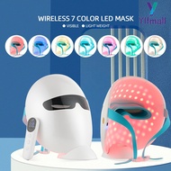 7 Color LED Face Mask Light Therapy Skin Rejuvenation Therapy Rechargeable Convenient LED Photon Mask Light Facial