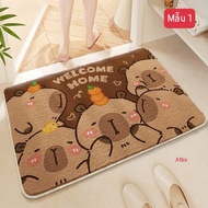 Capybara absorbent plush carpet