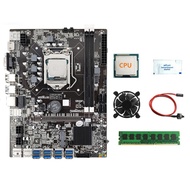 B75 8USB BTC Miner Motherboard Kit+CPU+4G DDR3 RAM+Fan+Thermal Grease+