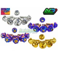 CVT NVX155 / AEROX/NMAX CVT SET SCREW TITANIUM/GOLD set alloy screw skru