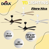 FIERO NICA 56" / NICA 40" / NICA 62" DC Motor 14 Speed / Ceiling Fan Remote 10Y Warranty Kipas Silin