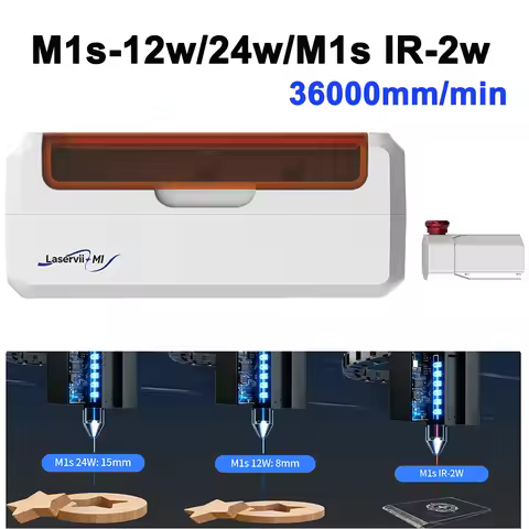 Infrared Laser M1s IR-2W Enclosed Laser Engraving Machine Blue light M1s-12W M1s-24W Laser Engraver