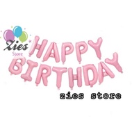 Happy birthday foil balloon set light pink happy birthday/ set