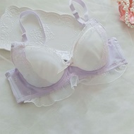 『Ship from MY』Japanese Plus Size Wired Bra Four Seasons Color Cute Embroidery Youthful 大码内衣 75B 75C 