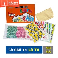 (1 Box) Orange Lottery entertainment chess game 90 numbers made in Vietnam - Orange Lottery toy set 