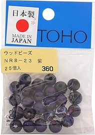 TOHO Takumi NR8-23 Wood Beads, Made in Japan, Outer Diameter: Approx. 0.3 inches (8 mm), Hole Size: 