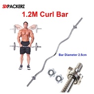 EZ Curl Barbell 120CM Curl Bar Straight Bar