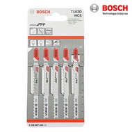 BOSCH 5pcs T102H Jigsaw Blade Clean For PVC Cutting - 2608667446