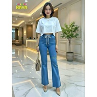 KGT Bootcut Jeans Ladies Kain Denim Stretchable Seluar Jeans Bootcut Wanita High Quality