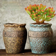 Planter Box Container Decorative Fleshy Plant Succulent Pot Flower / Succulent Plant Pot Flower Planter Flowerpot Create Design / Succulent Flower Pot Ceramic Wholesale Old Pile Large Special Clearance Succulents Breathable Stoneware Succulent Bonsai