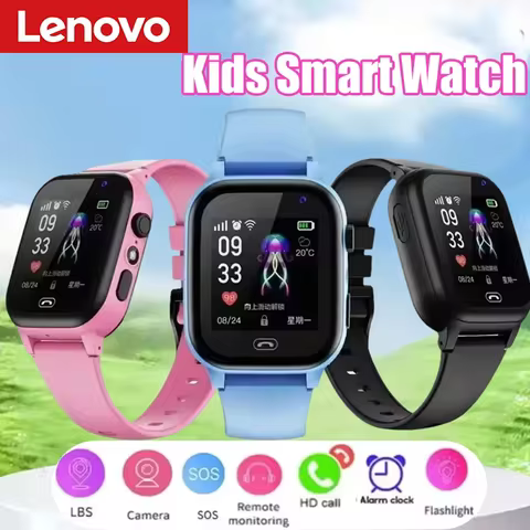 Lenovo 5G Smart Watch Kids GPS WIFI Video Call SOS APP Download Child Smartwatch Camera Monitor Trac