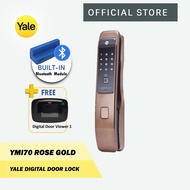 Yale YMI70 Red Gold Digital Handle Door Lock (Free Digital Door Viewer 1)