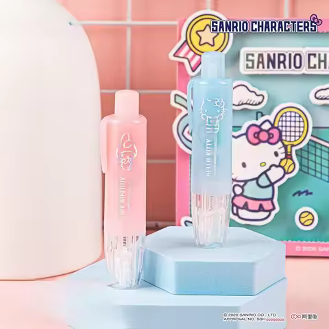 Genuine Sanrio HelloKitty Cartoon Anime Retractable Dot Glue Strong High Viscosity Point Glue Pen Fo