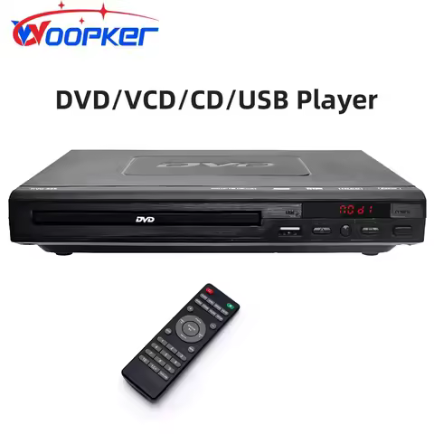 Woopker DVD-225 Player Multi Region Digital TV Disc Player Support DVD CD MP3 MP4 VCD USB Home Theat