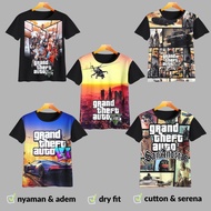 PS GTA Game T-Shirt, 3D Sublime Screen Printing, Anti-Fade, Cool Material
