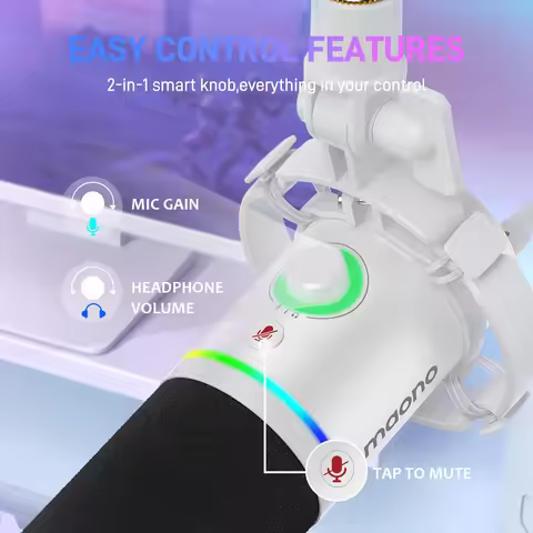 Maono PD200X RGB Gaming Microphone Dynamic Microphone USB/XLR Dual Mode Microphone Podcast Mic RGB U