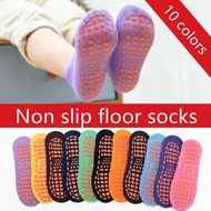 1pair Nonslip floor socks Trampoline Socks Breathable Pure Cotton Floor Yoga Socks for Kids/men/wome