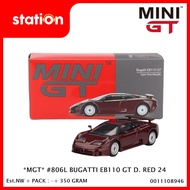 MINI GT 806L BUGATTI EB110 GT DARK RED 24 - DIECAST