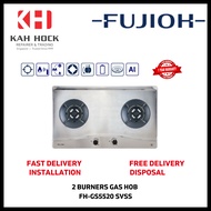 FUJIOH FH-GS5520 SVSS GAS HOB WITH 2 DIFFERENT BURNER SIZES - 1 YEAR LOCAL WARRANTY