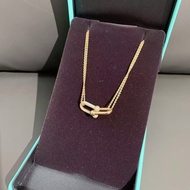 蒂芙尼Tiffany HardWear系列 18k玫瑰金鋪鑲鑽石大號雙鏈環項鍊