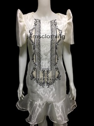 Off-white Modern Filipiniana Barong Dress Quality Embroidered (Most Requested)