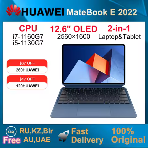 2022 HUAWEI MateBook E Tablet Mini Pc 12.6 Inch OLED Full Screen 2 In 1 Laptop i5/i7 8GB16GB 256GB/5