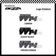 Perodua Bezza Logo Emblem Carbon Fiber Black BEZZA VVTI AV X eco Rear Car Emblem Logo Accessories